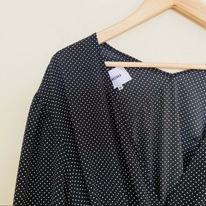 nanushka polka dot dress